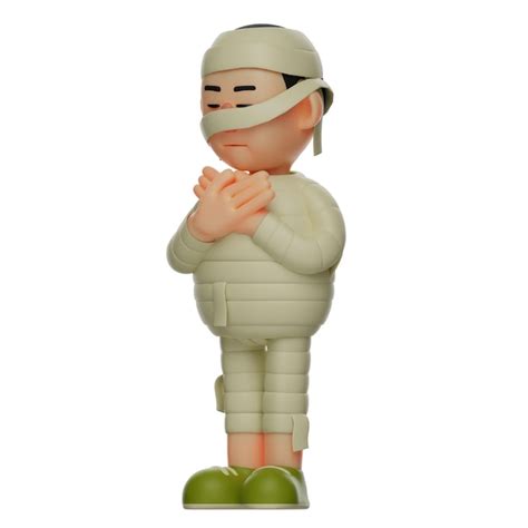 Premium Photo 3d Illustration 3d Cute Mummy Cartoon Character With