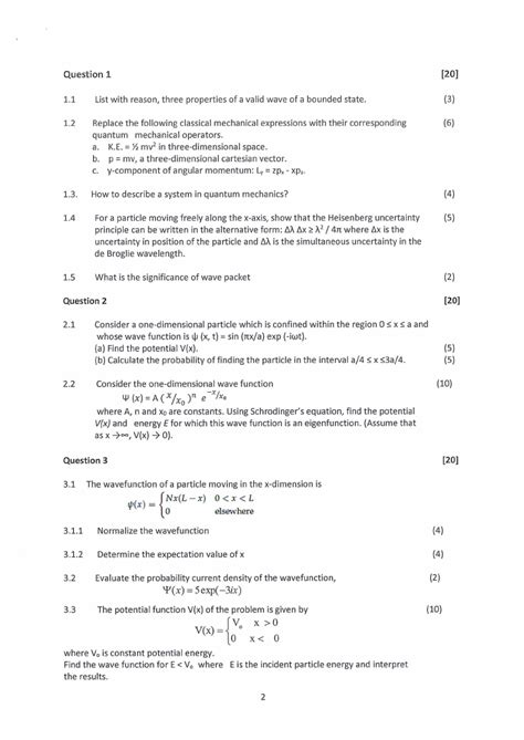 Qph S Quantum Physics St Opp Nov Nust Past Examination