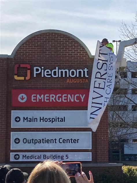 Now Piedmont Augusta, hospital gets to work updating more than its signs