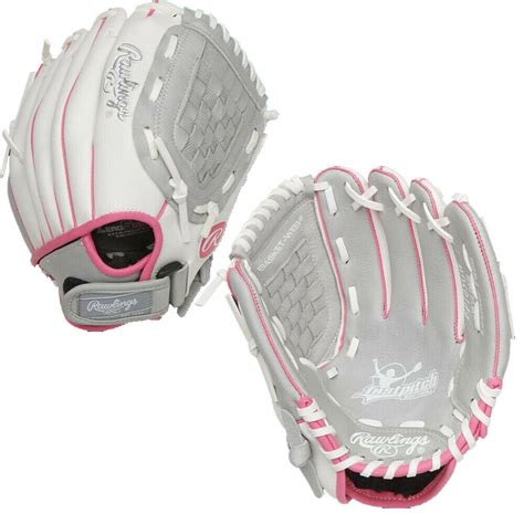 Rawlings 10.5 Ft. Youth Girl's Fastpitch Softball Glove White, Pink ...