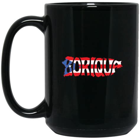 Boricua Inside Puerto Rico Island Shape High Quality Ceramic Mug