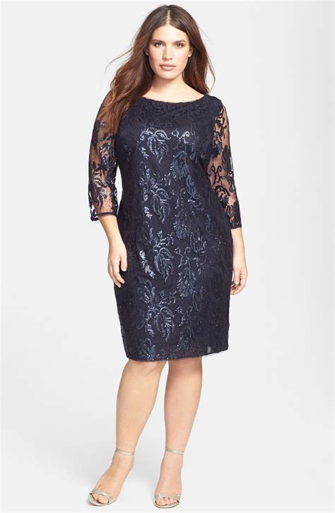 Adrianna Papell Sequin Lace Sheath Dress Plus Size Nordstrom