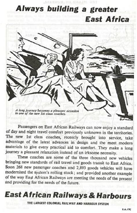 East African Railways Harbours Ad 1956 East Africa Africa Adventure