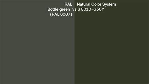 Ral Bottle Green Ral Vs Natural Color System S G Y Side By