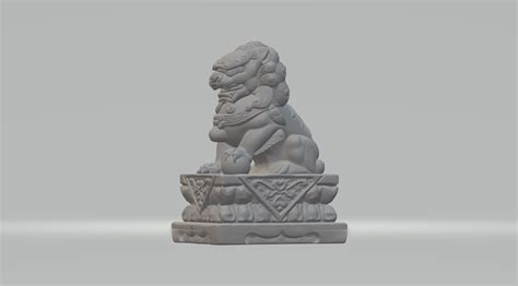 Stl File Chinese Stone Lion 3d Model 🦁・3d Printable Model To Download・cults