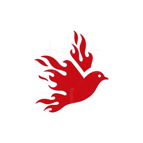 dove fire logo   fire icons bird logo design dove drawing