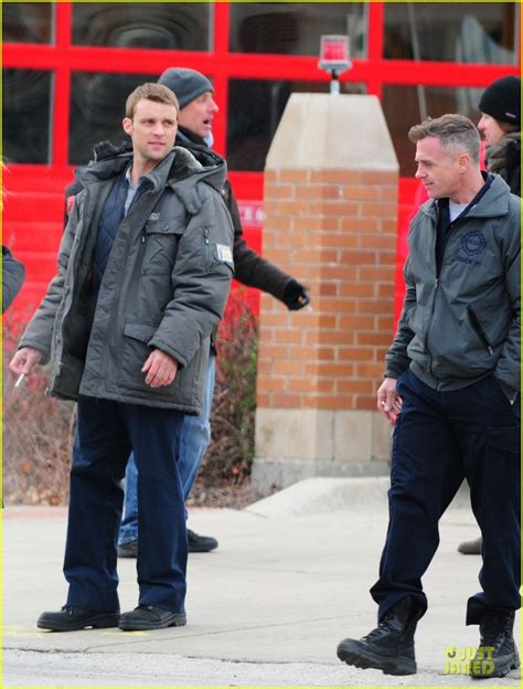 Chicago Fire In Front Of Engine Company 18 Matt Casey Chicago Fire