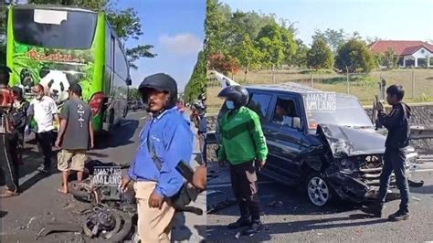 Kecelakaan Maut Rabu 26 Juli 2023 Tabrakan Bus Kijang Dan 3 Motor