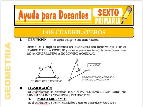 Los Cuadril Teros Para Sexto De Primaria Ayuda Para Docentes Hot Sex