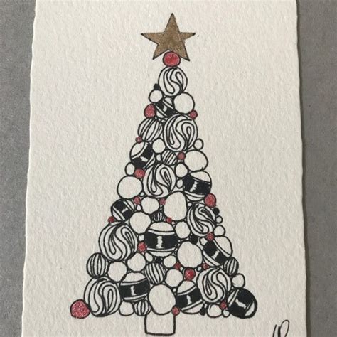 Diy Christmas Tree Zentangle Art