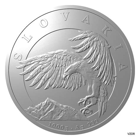 Silver One Kilo Bullion Coin Eagle 2024 Stand Czech Mint