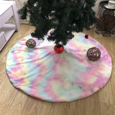 Plush Tree Skirt for Christmas Decoration, Large and Fluffy Christmas ...