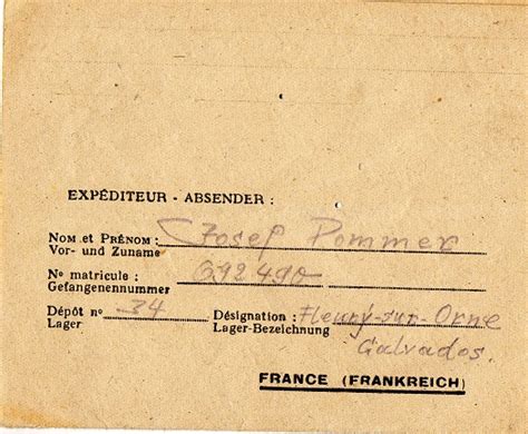 prisonnier de guerre allemand en France après 1945 Fleury sur orne 34