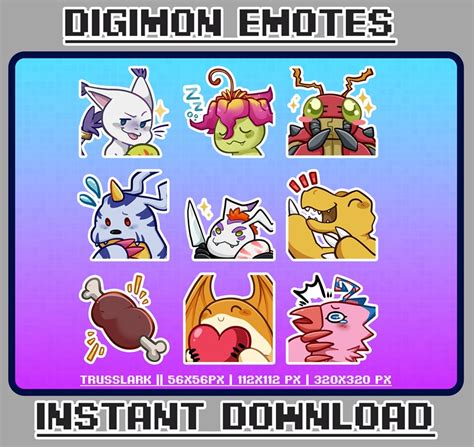 Digimon Emote Pack Truss S Ko Fi Shop Ko Fi Where Creators