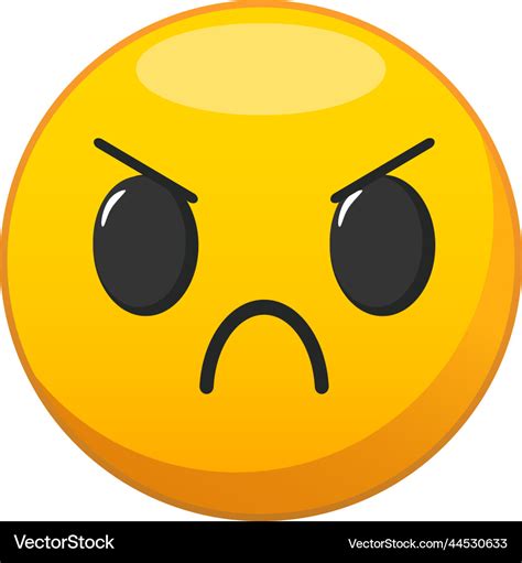 Angry face emoji for a chat Royalty Free Vector Image