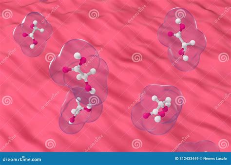 Glycolic Acid Molecular Structure 3d Model Molecule Hydroxyacetic