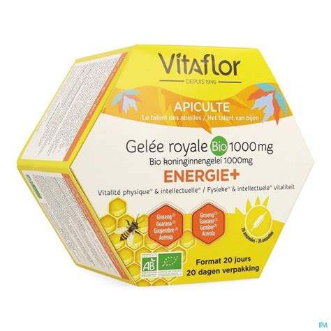 VITAFLOR GELEE ROYALE BIO ENERGIE 1500 MG Gélée royale Pharmacodel