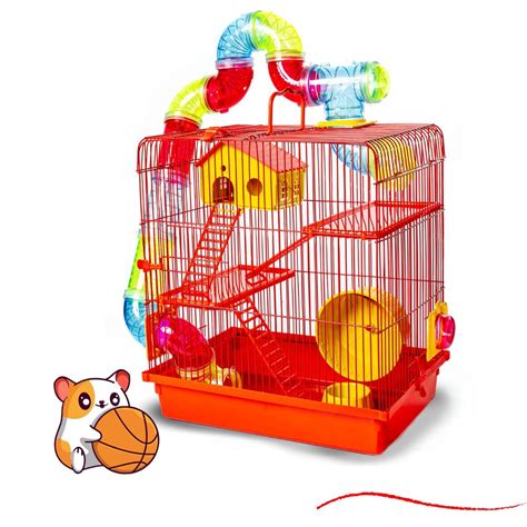 GAIOLA DE HAMSTER CASA GRANDE 3 ANDARES TUBO LUXO COMPLETA Shopee Brasil