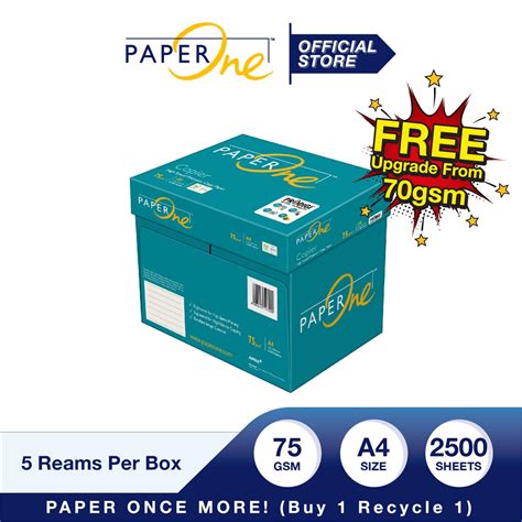 Paperone Copier Paper Gsm Gsm Copy Paper A Box Shopee