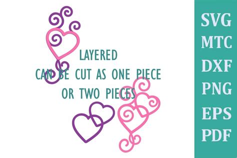 Heart Flourish Design Bundle Of 12 Svg Cut File 195183 Cut Files