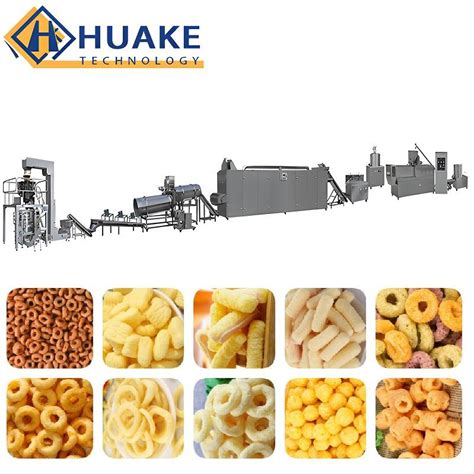 Puffed Wheat Cereal Making Machine Onion Ring Crispy Corn Puffed Food