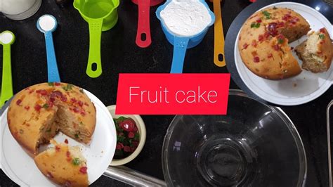 Eggless Fruit Cake Soft Sponge Cake Without Oven Tutti Frutti