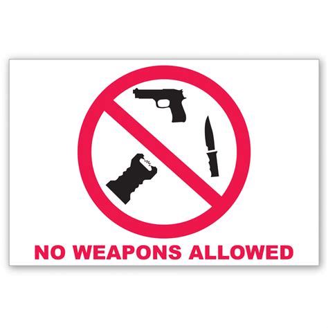 No Gunsno Weapons Decals