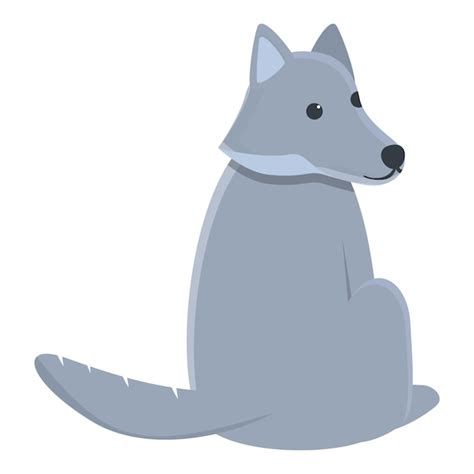 Premium Vector | Sad wolf icon cartoon of sad wolf vector icon for web ...