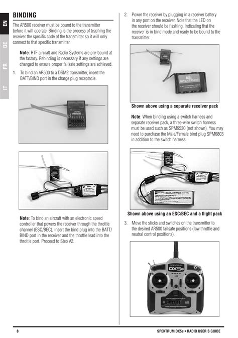 Binding Spektrum Spmr55001 Dx5e Manual User Manual Page 8 67