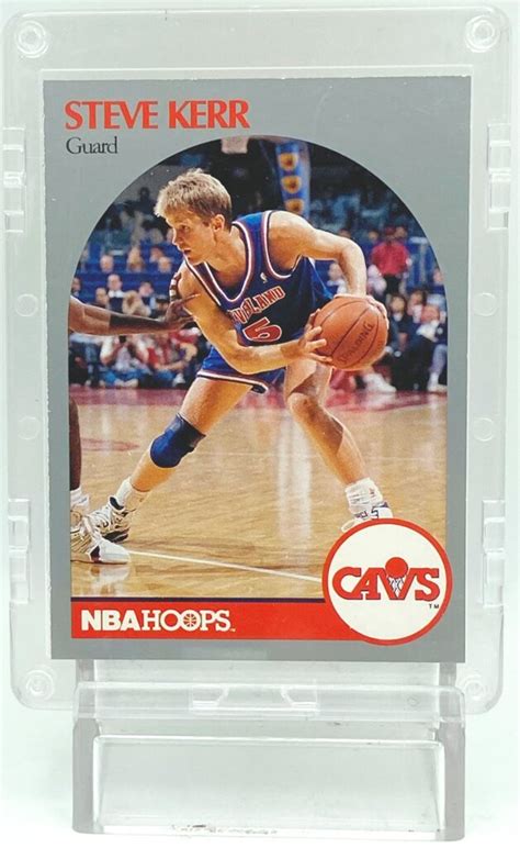 Vintage 1990 NBA Hoops Steve Kerr 75 Blue Jersey 5 Cleveland