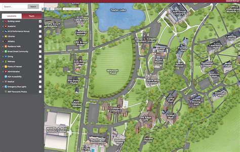 Colgate University Campus Map