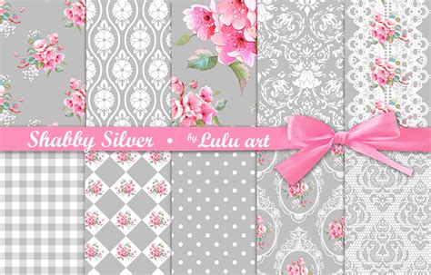 Shabby Silver [10 Papers] Graphic By Luludesignart · Creative Fabrica