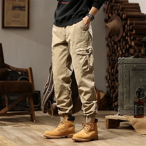 Men Cotton Cargo Pants Spring New Multi Pocket Military Tactical Pants Trousers Autumn Outdoor