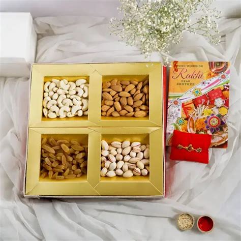 Buy Send Rakhi With Dry Fruits Online Floraindia