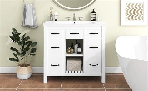 Amazon Virubi Bathroom Vanity With Single Sink Combo Modern