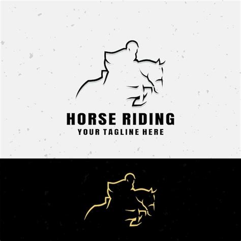 Premium Vector | Horse riding vector logo premium