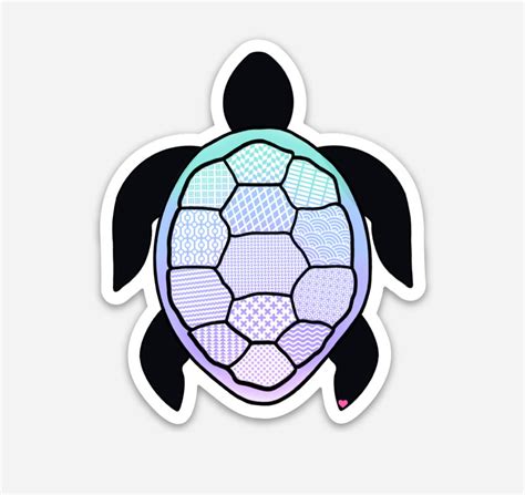 Turtle Sticker Etsy