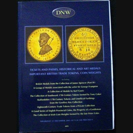 Catalogue illustré DNW de jetons et de médailles décembre 2005