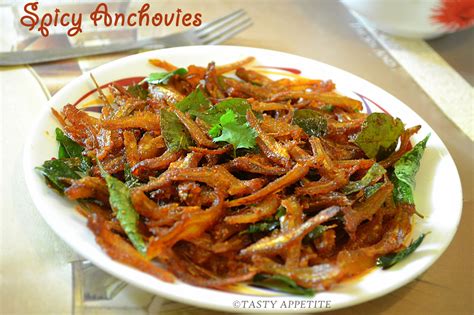 How To Make Spicy Fried Anchovies Nethili Varuval Spicy Anchovies