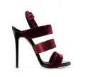 Giuseppe Zanotti Velvet Satin And Patent Leather Slingback Sandals