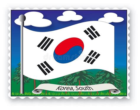 Flag Of South Korea Stock Vector Illustration Of Sign 7254079