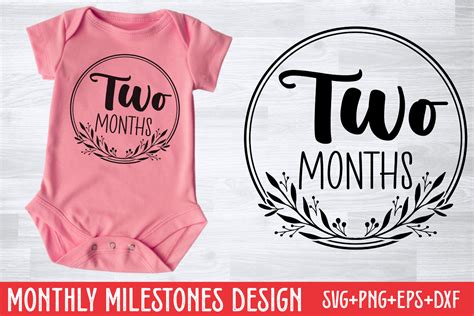 Baby Monthly Milestone Svg Two Months Graphic By Craftart Creative