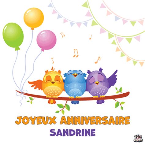 Jeu D Arcade Avec Le Texte Joyeux Anniversaire Sandrine Cartes