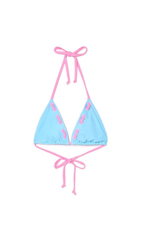 Bikini Top Boja Bledoplavo CROPP EY X