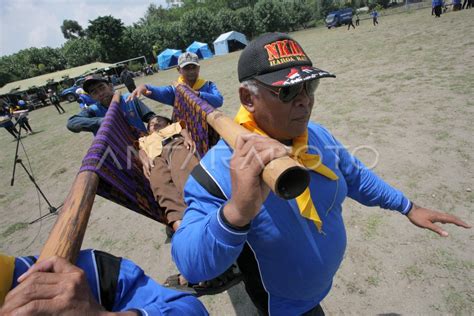 SIMULASI KAMPUNG SIAGA BENCANA ANTARA Foto