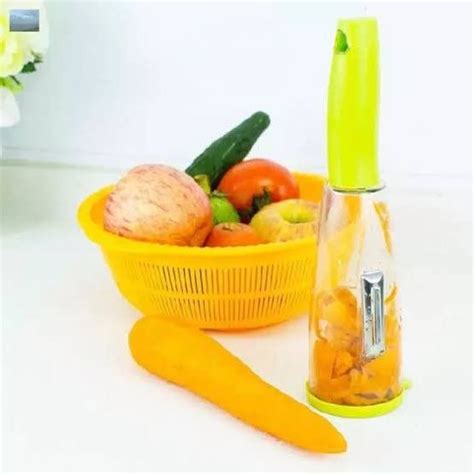 Import Peeler Pengupas Kulit Buah Dan Sayur Dengan Tabung Sampah