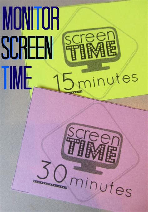 Screen Time Cards For Digital Kids Easy Tool For Monitoring Screen