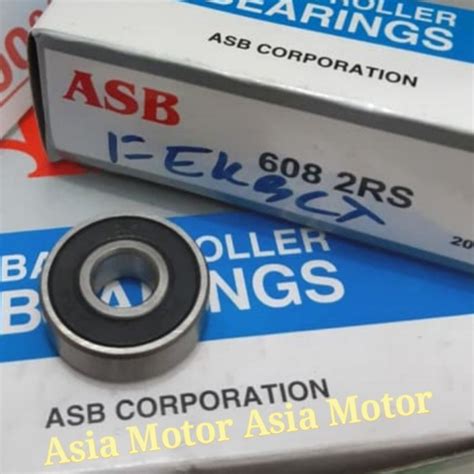 Jual Ball Bearing Laher 608 2RS ASB Untuk As Roda Depan Sepeda Bering