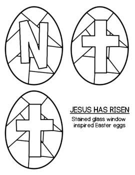 'Jesus Has Risen' Easter Egg | Coloring Activity and Display | TPT