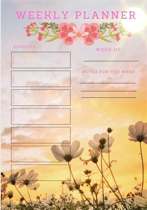 Mini Calendar and Planner,blooming in Spring Mini Calendar,planner Set ...